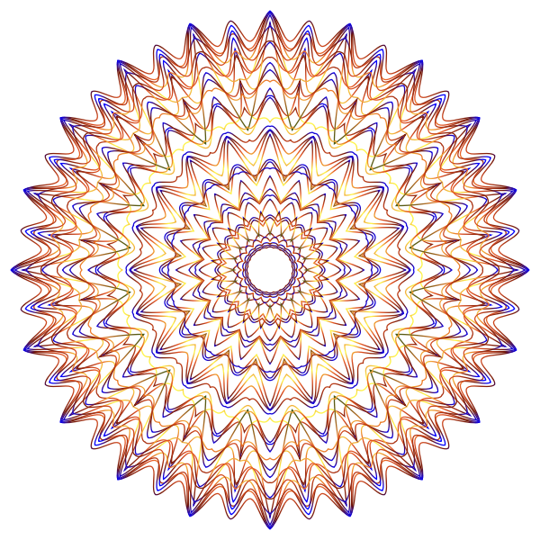 Prismatic Mandala Line Art 2 No Background