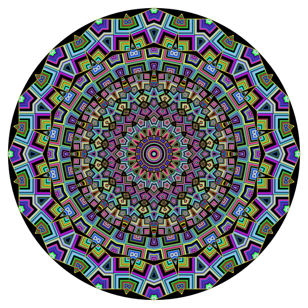 Prismatic Mandala Line Art 3