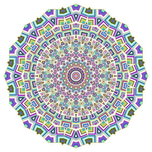 Prismatic Mandala Line Art 3 No Background