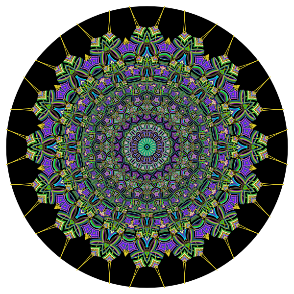 Prismatic Mandala Line Art 4