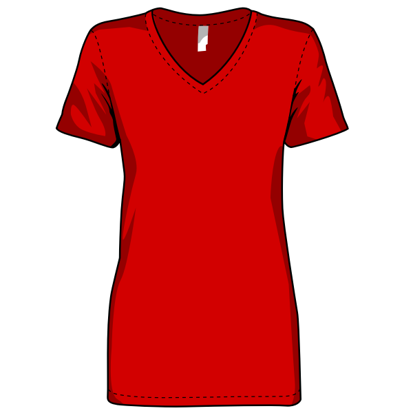 Woman's red shirt