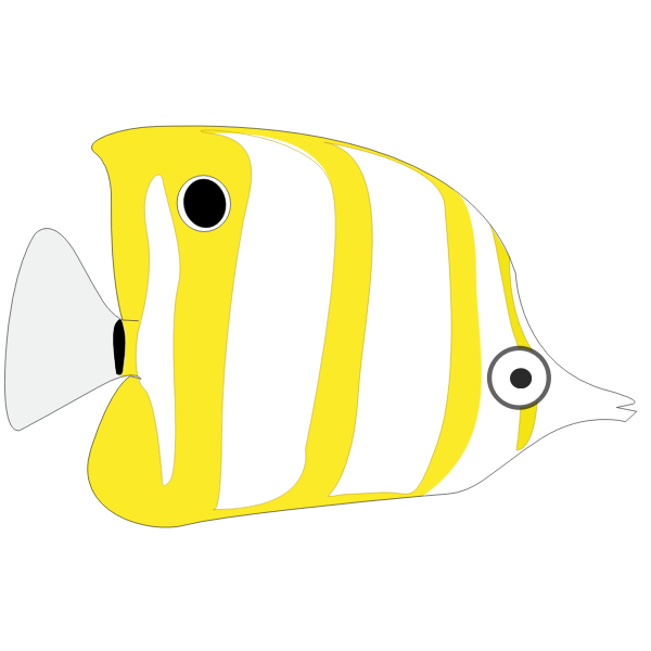 Yellow tropical fish | Free SVG