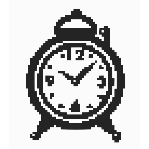 Clock in pixels