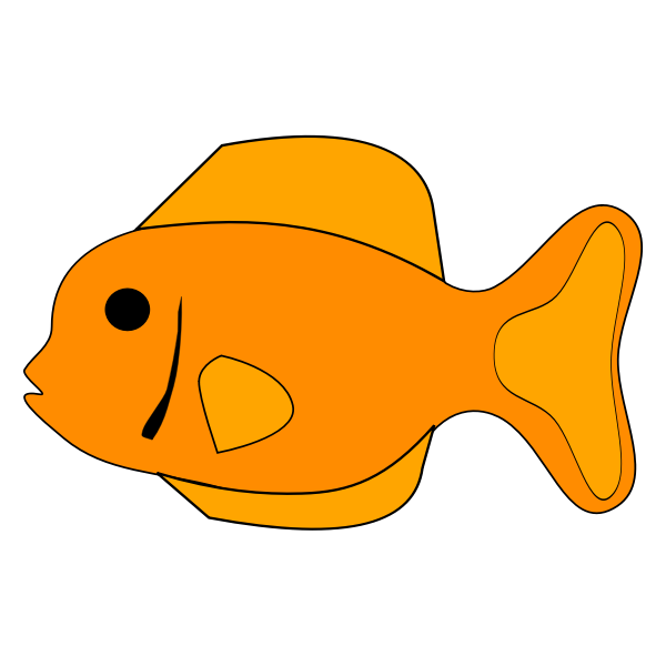 Orange fish vector image