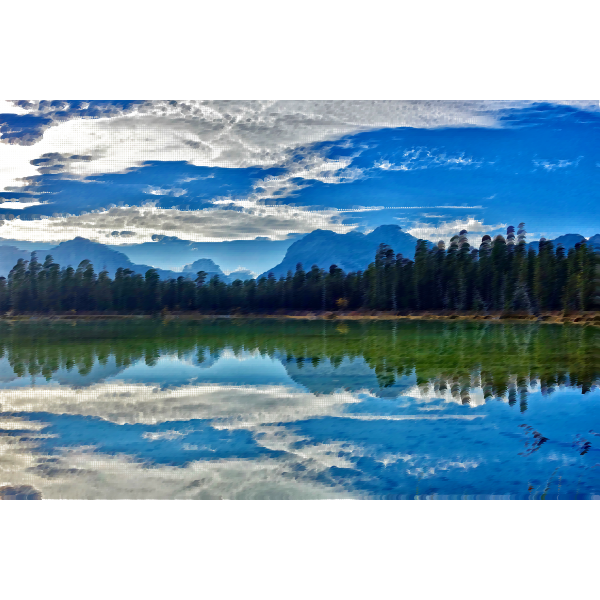 Surreal Lake Reflection