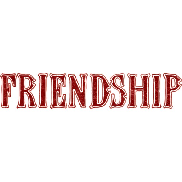 Friendship red typography