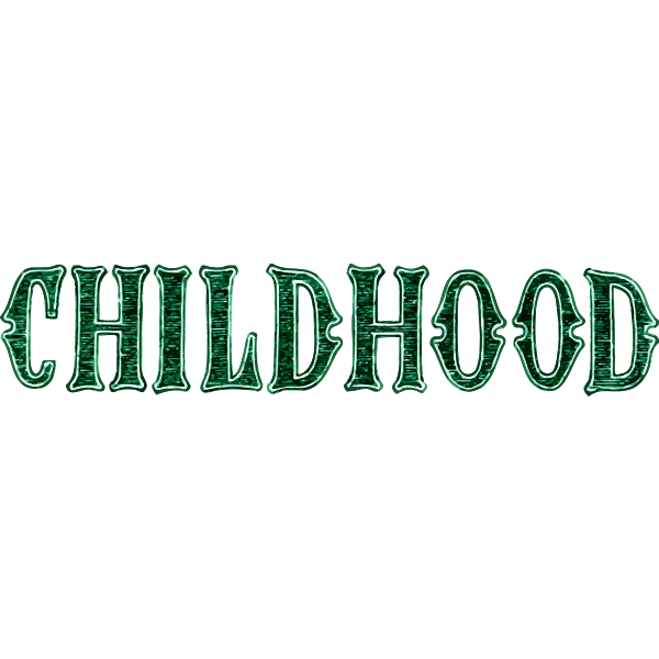 Childhood green typography