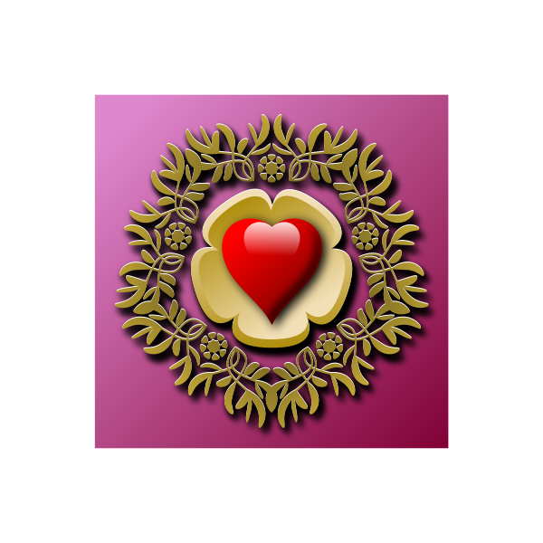 Download Decorative element with heart | Free SVG