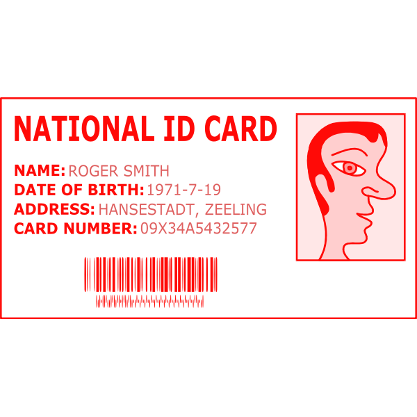 National ID Card  Free SVG