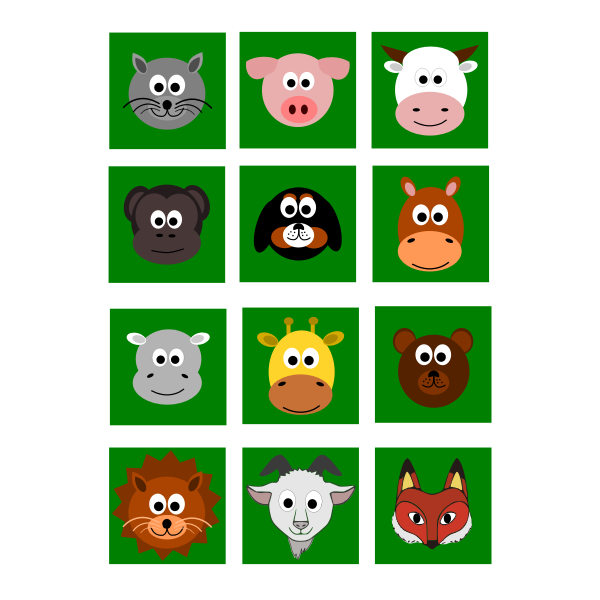 Animal faces image