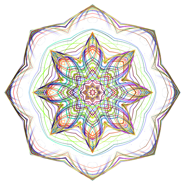 Prismatic Geometric Mandala 2 No Background
