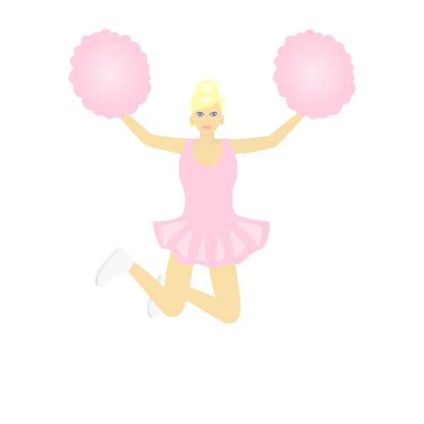 Jumping cheerleader