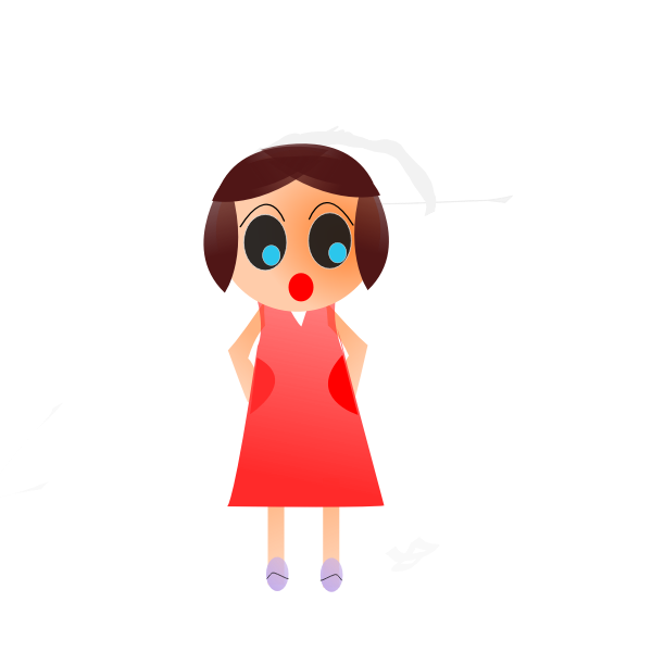 Animated Girl Free Svg