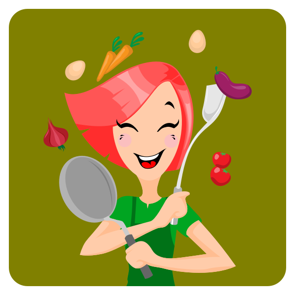 Girl prepares for cooking
