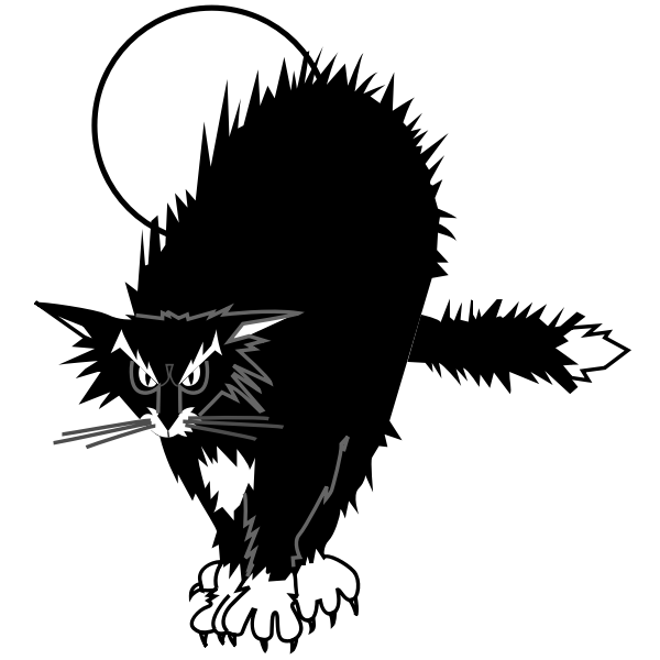 Black cat drawing | Free SVG