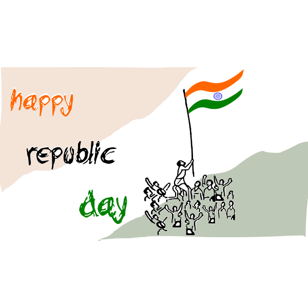 Happy Republic Day India Calligraphy Design