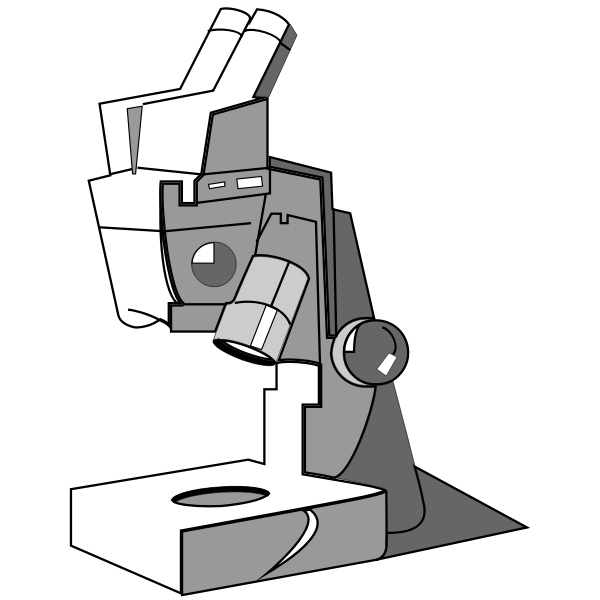 Microscope gray icon