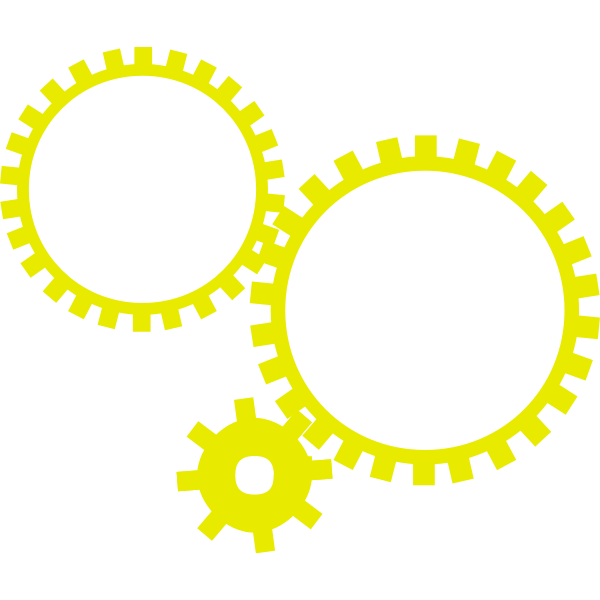 Yellow gear shapes