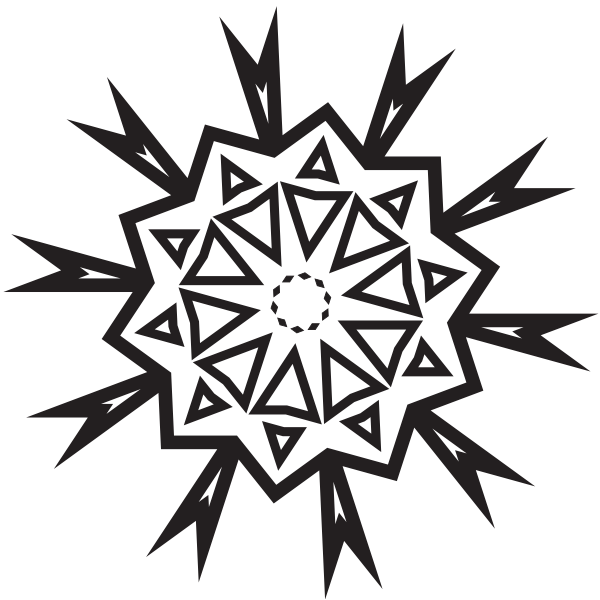 Snowflake silhouette icon