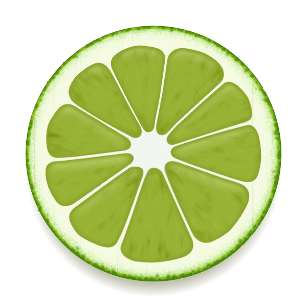 Green fruit slice