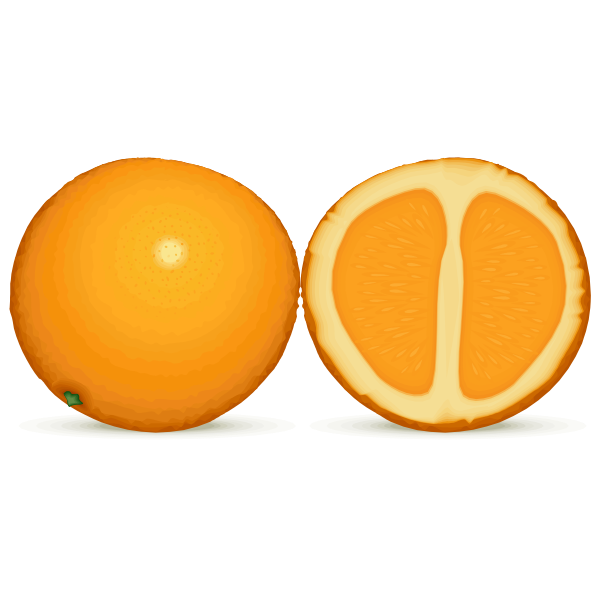 Orange and half