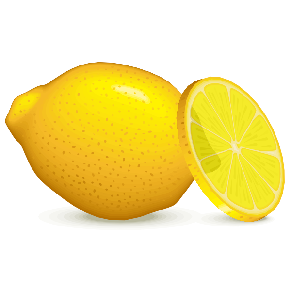 Lemon with slice