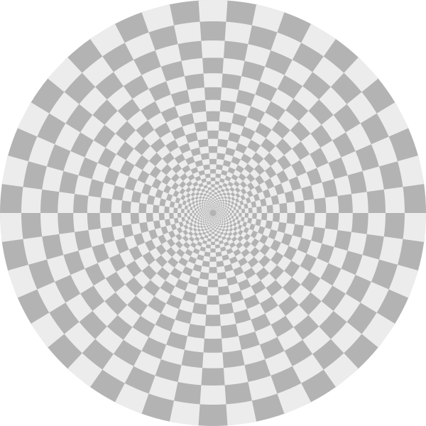 Swirling checkered pattern