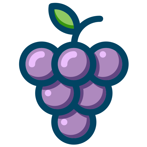 Outlined grapes