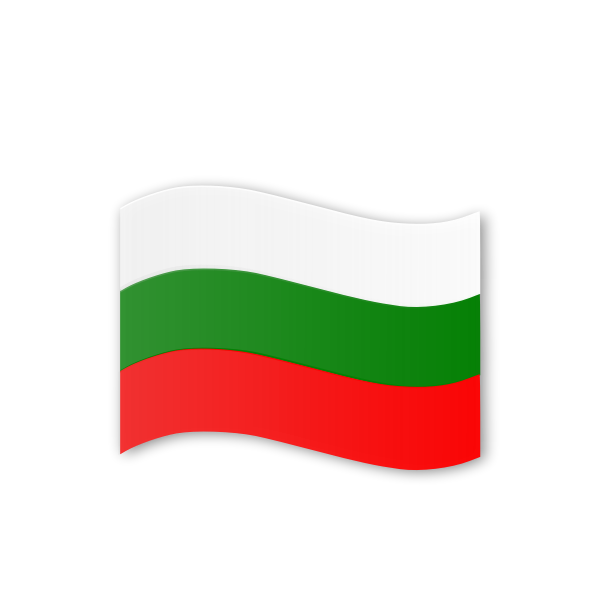 Bulgarian flag wavy