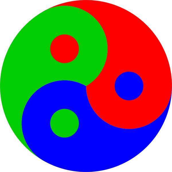 Yin Yang colored symbol