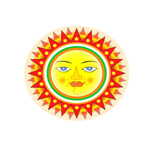 The Sun with face