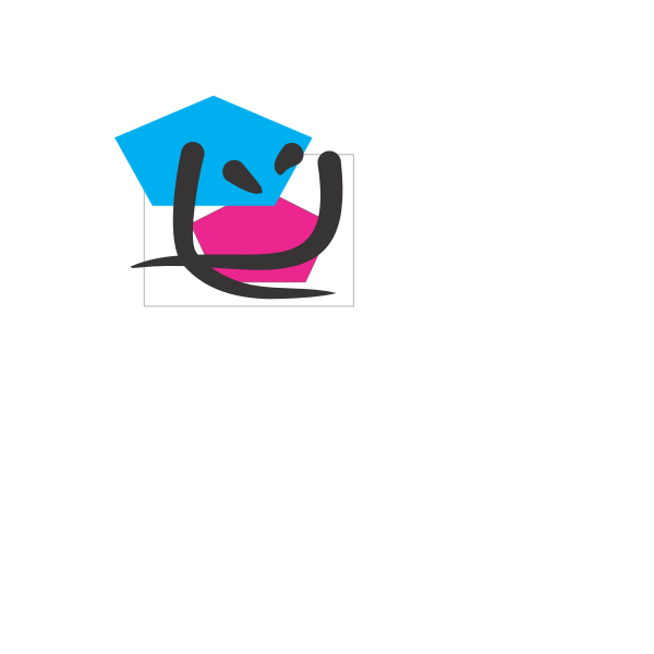 Blue and pink symbol