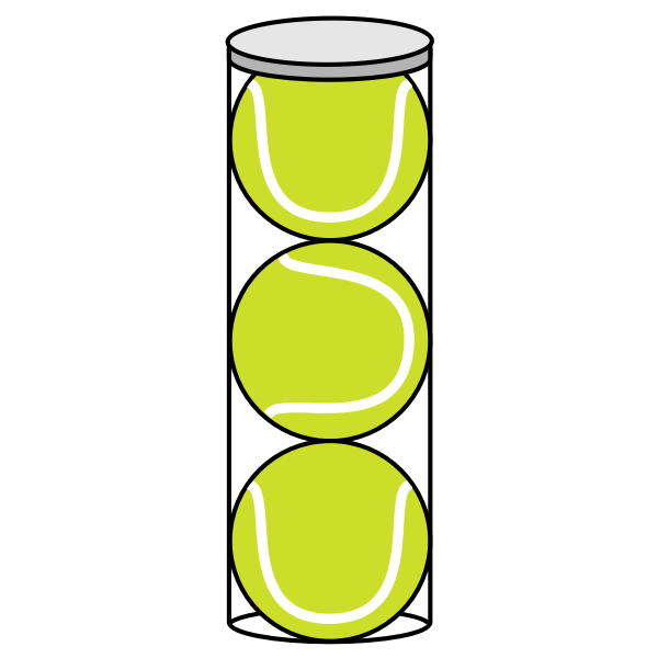 Tennis balls in a cylinder