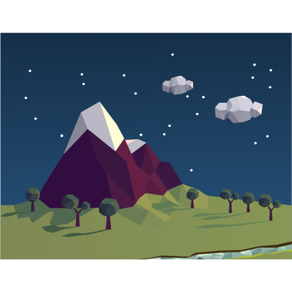 Low poly landscape