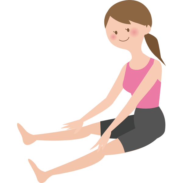 Cartoon woman stretching | Free SVG