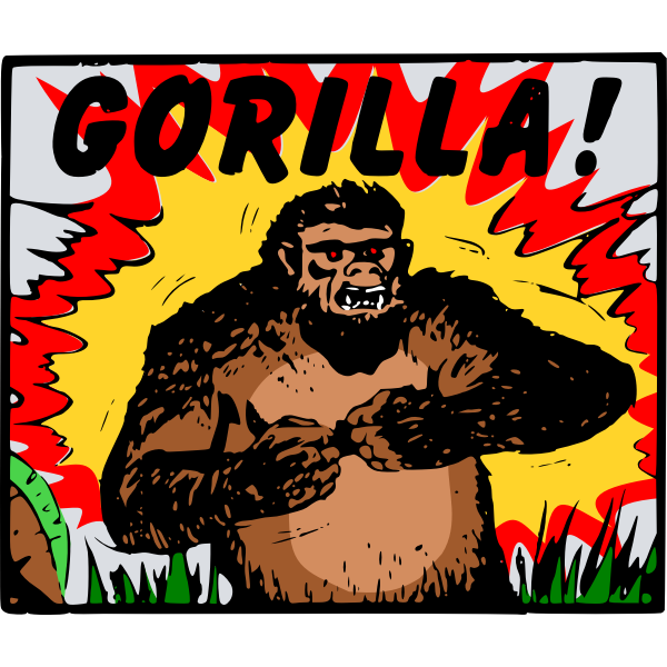 Gorilla cartoon poster