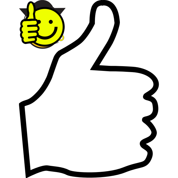 Thumbs up icon outline