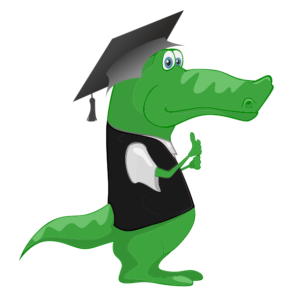 Crocodile graduate | Free SVG