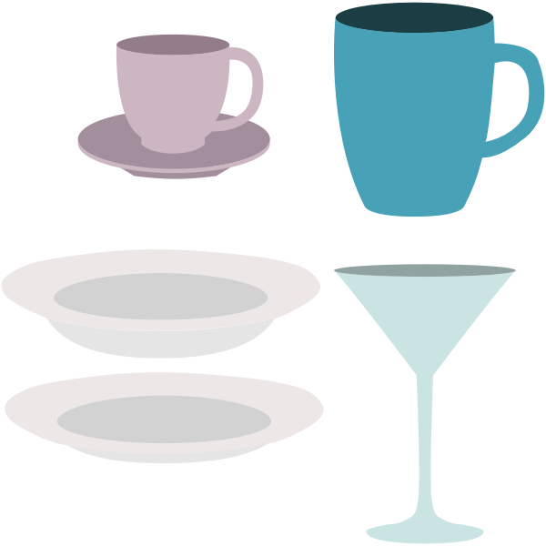 Dishes vector image