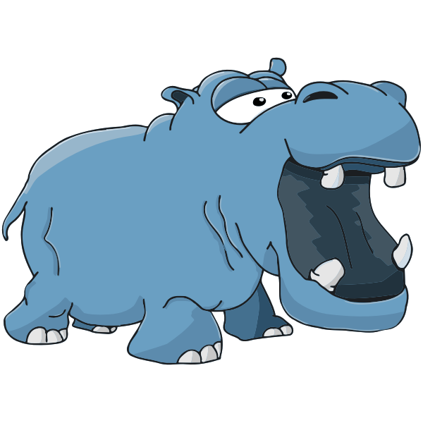 Hippopotamus vector illustration