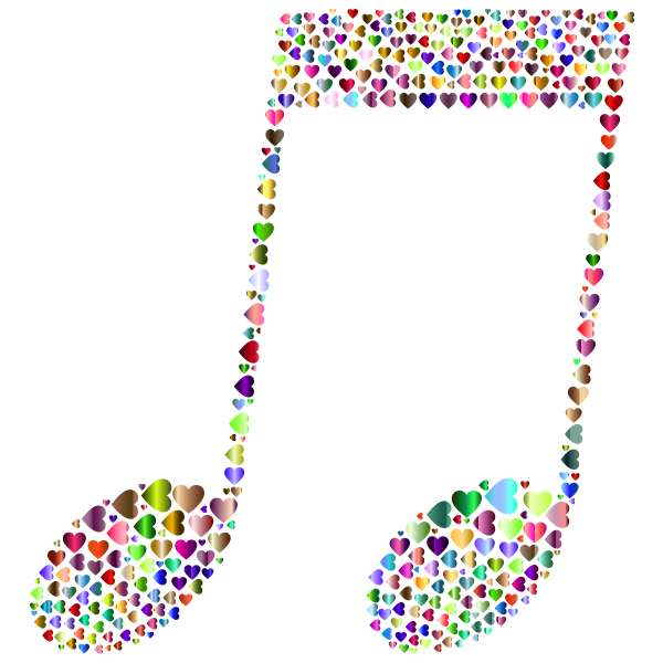 Music Note Hearts Chromatic