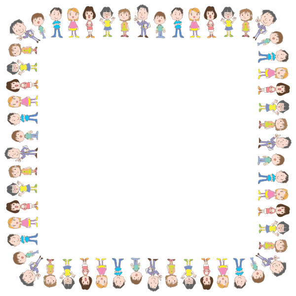 Colorful kids forming a frame