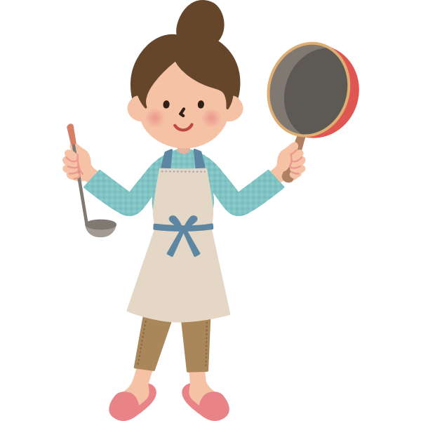 Lady and A Frying Pan Free SVG photo pic