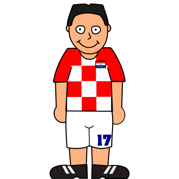 Croatian football player - Free SVG