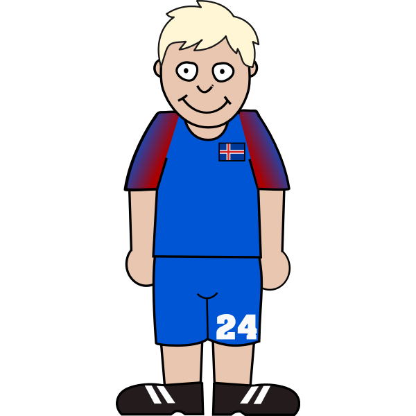 Football player from Iceland - Free SVG