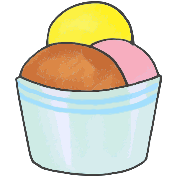 Three ice-cream balls