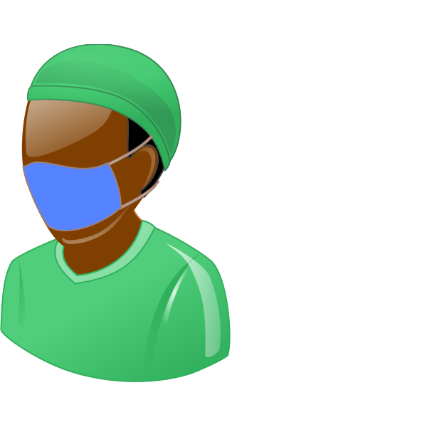 Surgeon in mask | Free SVG