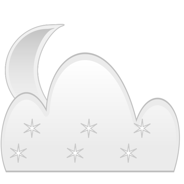 Moon & Clouds Weather Icon Remix