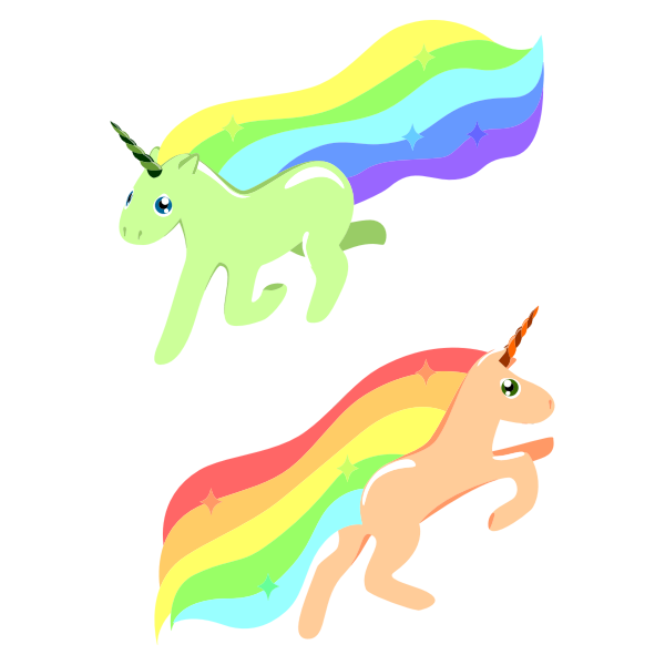 Two unicorns