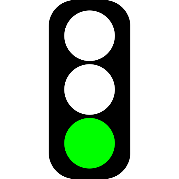 Green traffic light indicator | Free SVG